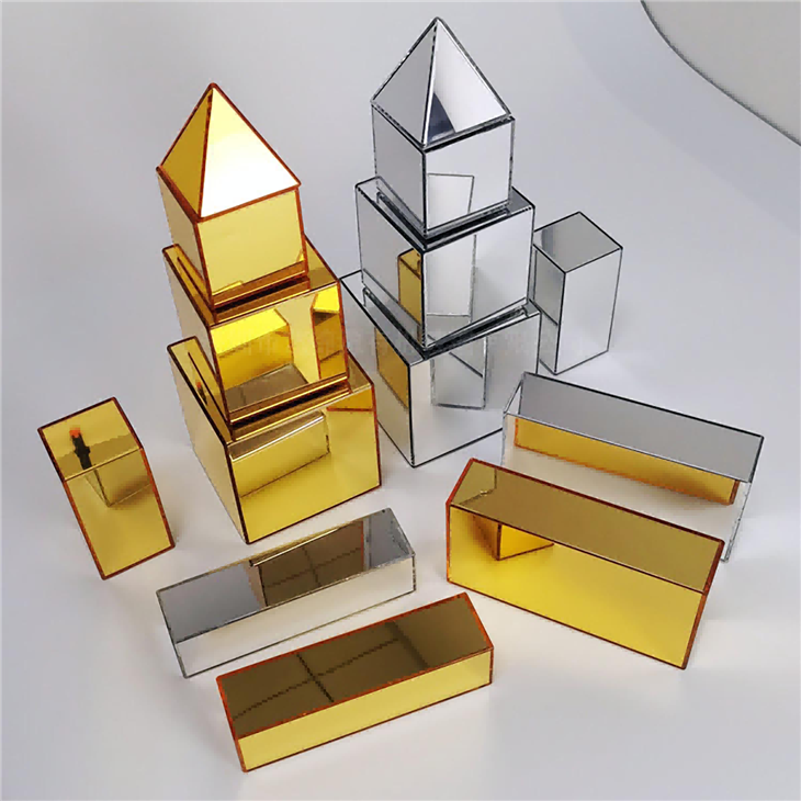 Custom Laser Cutting Gold/Silver Mirror Acrylic Sheet